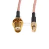 Adaptador de extensão RF MCX macho para SMA fêmea rosca externa furo interno MCX-J para SMA-K RG316