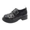 Nuevos mocasines de tacón grueso estilo británico 2026, zapatos pequeños de cuero de suela gruesa, zapatos de vestir retro para mujer, perfectos para otoño