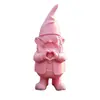 Producto Estrella Transfronterizo: Estatua de Gnomo de Jardín en Forma de Corazón Rosa, una Figura Divertida de Enano con Gafas de Sol Elegantes