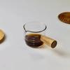 Atacado de fábrica pequeno copo de leite jarra de leite balança de espresso copo medidor copo de café e leite cabo de madeira pequena jarra de leite doméstico
