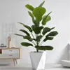 Árbol Artificial Grande de Higuera Hoja de Violín Estilo Europeo y Americano Transfronterizo para Jardín Interior Paisajismo, Planta Verde Artificial Planta en Maceta de Pie
