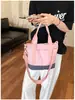 Bolsa de Lienzo Japonesa Personalizada de Alto Estilo 2026, Moderna y Sencilla, Gran Capacidad, Adecuada para el Trabajo y los Viajes Diarios, Bolso de Mano con Contraste de Color