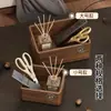 Cesta de Armazenamento de Mesa Chinesa de Madeira Maciça Cesta de Armazenamento para Mesa de Centro de Sala de Estar Lanches Chaves Artigos Diversos Cosméticos Caixa de Armazenamento para Tesouras