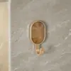 Conjunto de ganchos leves de luxo para casa, ganchos adesivos resistentes sem perfuração, porta de parede, roupas penduradas, banheiro, ganchos adesivos sem costura