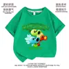 2025 Plantas Contra. Ropa de Zombies Ropa de Verano de Manga Corta para Niños Nuevo Estilo Camiseta de Algodón para Niños y Niñas Verano Manga Media Moderna 3
