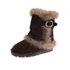 Dulce Rebelde~Botines de Nieve Cortos con Plataforma para Mujer, Botas Cálidas de Invierno con Felpa Adicional, Zapatos de Algodón con Piel del Noreste, Modernos