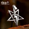Beier novo pingente simples de estrela de cinco pontas raio aço titânio comércio exterior retrô acessórios de colar de aço inoxidável
