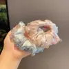 Goma para el pelo de Lujo Ligero Coreano de Gama Alta Hecha a Mano con Adorno de Pedrería, Moda de Nicho Nueva, Suave, Mascarilla Facial, Goma para el Pelo para Mujer