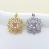 Em estoque Colar Feminino Pingente Micro-incrustado Zircônia Diamantada Acabamento Colar Pingente Colorido Zircônia Pulseira Colar Pingente