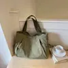Bolsa Tote Casual de Lona Transfronteiriça para Aula, Trabalho e Dia a Dia Feminina de Grande Capacidade Moda Nova 2026 Bolsa de Ombro Simples