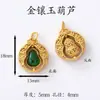 Accesorios estilo chino Chapados en oro Cuentas espaciadoras Pulsera hecha a mano para DIY Cadena para teléfono Color del Dios de la Riqueza Amarillo Colgante de la fortuna que conserva el color Agujero grande Venta al por mayor