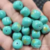 Patrón de Turquesa Imitación Rayo Estilo Antiguo Cuentas Jade Imitación Cuentas Sueltas Azul Tianhe Passepartout Cuentas Barril Pulsera Accesorios de Joyería