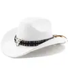 Chapéu de Cowboy Western Clássico de Camurça para Homens e Mulheres, Chapéu para Viagem ao Ar Livre, Chapéu Estilo Étnico com Aba Enrolada, Chapéu de Feltro