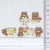 Acessórios de Resina Desenho Urso Palavra Acessórios de Cola Cremosa Acessórios DIY Capa de Celular Acessórios para Sapato com Furo