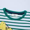Camiseta Infantil Bordada Escavadeira Manga Longa Gola Redonda Camiseta Básica para Meninos Primavera e Outono Roupa Infantil Europeia e Americana Top
