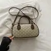 Bolso de mano con estampado retro, diseño clásico de bloques de color, bolso de hombro versátil, material de PU, adecuado para ir al trabajo, bolso tote, bolso cruzado de comercio exterior para mujer