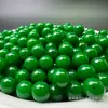 Venta al por mayor del fabricante Espinaca Esmeralda Verde Seca Verde Perlas Sueltas Verde Yang Perlas Redondas Accesorios para Joyería Tejida DIY Pulsera Collar