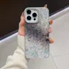 Funda Brillante para Teléfono Móvil con Marco de Lente de Pedrería Estrella Adecuada para Apple 16Promax Negro Degradado 11/12 Cubierta Protectora