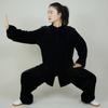 Traje de Tai Chi de Terciopelo Dorado Yucheng Otoño e Invierno Terciopelo Coreano 2024 Nuevo Traje de Práctica y Rendimiento para Hombres y Mujeres Artes Marciales Taijiquan