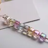 Contas Quadradas de Acrílico de Alta Transparência Multi-Corte de 8mm Coloridas Tridimensionais Soltas Acessórios para Pulseira Brincos Colares DIY