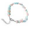 Pulsera de grava irregular de cristal natural de ágata transfronteriza pulsera de piedra semipreciosa joyería de piedra de color ins europeo y americano