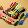 Hilo Floral Mixto de 8 Colores Hilo para Punto de Cruz Hilo de Algodón Hilo de Seda Materiales DIY Hechos a Mano Hilo para Envolver Pasadores Hilo de Bordado