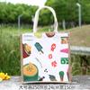Bolsa de Lino de Tendencia Nacional Logo Impreso Algodón Lino Lino Lona Bolsa de Yute Lonchera Bolsa para el Almuerzo Bolsa de Compras de Protección Ambiental