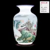 Jarrón Pequeño Delgado de Porcelana Estilo Clásico Chino Nuevo de Jingdezhen Adornos de Cerámica Decoraciones para Estante de Entrada