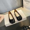 Zapatos Planos de Ballet de Cuero Suave con Punta Dividida Modelo Nuevo 2026 Zapatos de Herradura Zapatos de Pezuña de Cerdo Mismo Estilo que Ah Xi Ge Zapatos sin Cordones