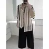 Camisa de Manga Corta Calada Patchwork para Hombre, Camisa Polo Rayada Vintage de Verano, Camiseta Chaqueta Holgada Casual Transfronteriza