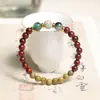 Venta al por mayor del Fabricante: Palo de Rosa Verde de Hoja Pequeña Combinado con Sándalo Verde Pulseras DIY, Abalorios Decorativos de Oración Unisex