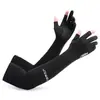 Mangas de Protección Solar para Hombres, Mangas de Ciclismo de Seda Helada, Estilo Largo Delgado, Equipo para Repartidores, Guantes Exclusivos Meituan