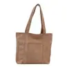 Bolsa Tote de Lona de Grande Capacidade, Bolsa de Mão Portátil, Bolsa de Ombro Estilo Literário Estudantil, Bolsa de Lona Lisa Feminina, Leve