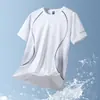Mallas Deportivas de Manga Corta para Hombre de Secado Rápido, Transpirables, Absorbentes de Sudor, Ropa de Fitness, Camiseta Base para Hombre para Baloncesto, Fútbol, Running, Entrenamiento