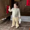 Ropa para Bebé Niña Invierno Estilo Chino Festivo Saludos de Año Nuevo Traje Infantil Invierno Engrosado Cálido Conjunto de Tres Piezas
