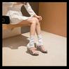 Sandalias de Tacón de Aguja de Tela Elástica con Puntera Redonda de Caña Alta Verano 2024 Transfronterizas Europeas y Americanas con Punta Abierta Tallas Grandes Tacones Altos Exteriores para Mujer