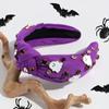 Moda Europeia e Americana All-match Personalidade Halloween Strass Fantasma Tecido Nó Headband Criativo Engraçado Headband Acessórios para o Cabelo