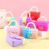 Bolsa transversal infantil, bolsa de silicone, brinquedo squishy, bolsa de corrente de ombro único, mini porta-moedas, pequena bolsa de mão, atacado em estoque
