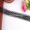 Acessórios de Roupa Preto e Branco Prontos de Fábrica Cinto de Renda Renda Bordada para Cortina Material de Poliéster Renda Solúvel em Água