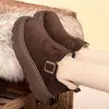 Botas de Nieve Nuevas Invierno 2026 Mujer Suela Gruesa Elevadoras Zapatos Papá Felpa Gruesa Cálidas Antideslizantes Casuales Zapatos Birkenstock