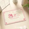 Tapete de Chão de Banheiro Desenho Animado, Tapete de Pé Absorvente Antiderrapante para Porta de Banheiro, Tapete Grosso de Imitação de Caxemira para Sala de Estar, Cobertor para Cabeceira de Quarto