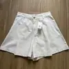 Jeans Blancos Puros Casuales de Pierna Ancha para Mujer, Nuevo Estilo Verano 2025, Cintura Alta, Corte Holgado, Adelgazantes, Shorts de Corte A Únicos y Elegantes