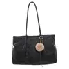 Bolsa de Tote Retro de Gran Capacidad para Viajes Diarios Mujer 2026 Nuevo Color Sólido Personalidad Nicho Alta Apariencia Bolso de Hombro Casual