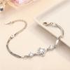 Pulsera de plata de gran venta para mujer, nueva pulsera de trébol de cuatro hojas, joyería de plata, moda simple japonesa y coreana, regalos de plata al por mayor