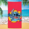 Nueva Toalla de Playa Estampada de Venta Caliente Transfronteriza Stitch Kuromi Toalla de Playa Toalla de Dibujos Animados para Niños Venta al por Mayor Paño de Toalla