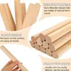 Madera Maciza Palo de Madera Redondo DIY Hecho a Mano Palo de Madera Pequeño Barra para Colgar Ropa Palo de Madera Yoga Fitness Palo de Madera Redondo de Madera
