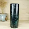 Jade genuino jade de Xizang piedra del rey de la medicina taza de piedra taza de té de jade práctica juego de té de jade de Xizang piedra del rey de la medicina taza de kung fu negro verde
