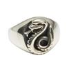 Insignia Familiar Malford Delico Serpiente Patio Anillo de Plata Tailandesa Sangre Pura Unificado Ovalado Anillo de Serpiente Brillante Retro