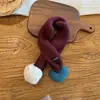 Bufanda de Punto Cruz con Forma de Corazón para Niños y Niñas, Calentador de Cuello de Lana Tejida para Bebé, Resistente al Viento y Cálido para Otoño e Invierno, de Moda