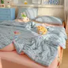 Colcha de Verão de Gaze Dupla Camada Tipo A Estilo Ins Popular, Colcha de Verão de Algodão com Fibra de Soja, Colcha Lavável à Máquina para Ar Condicionado Atacado